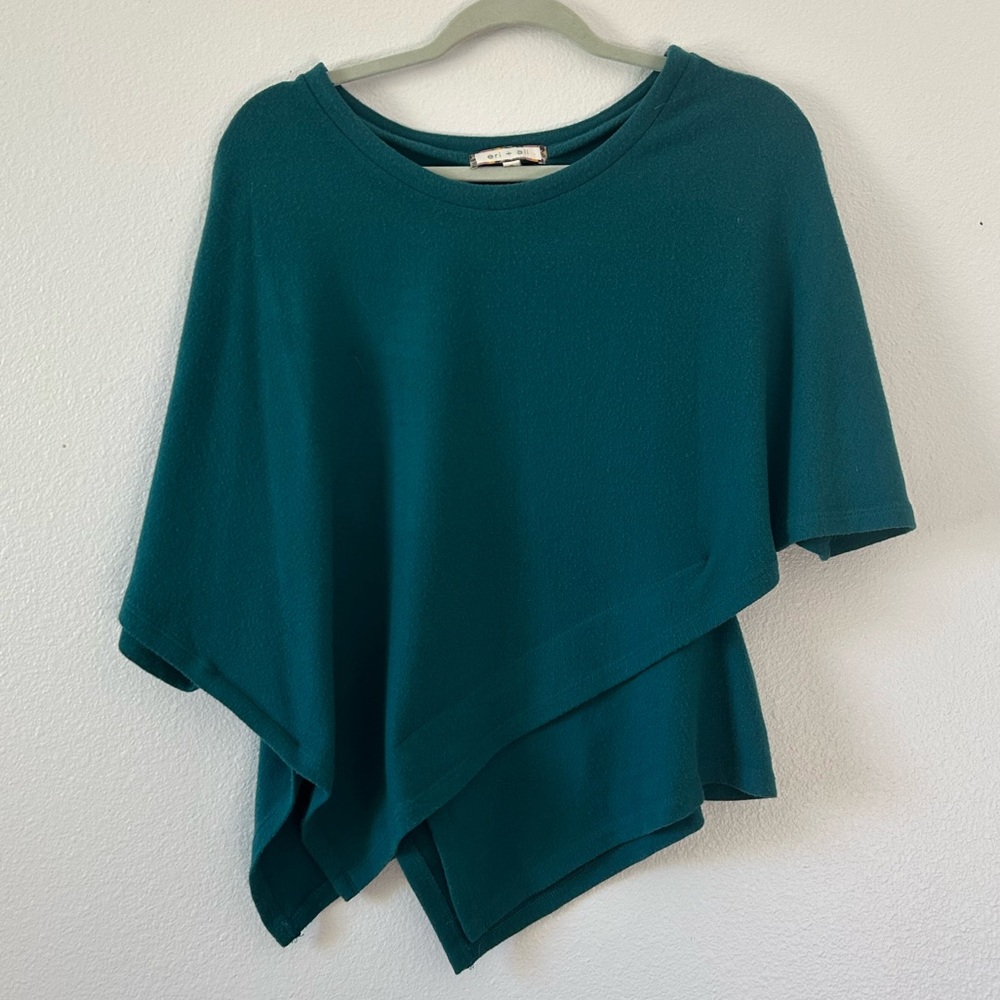 Teal asymmetrical sweater
